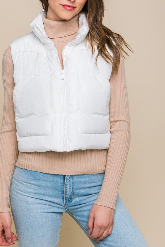 PUFFER CROPPED VEST