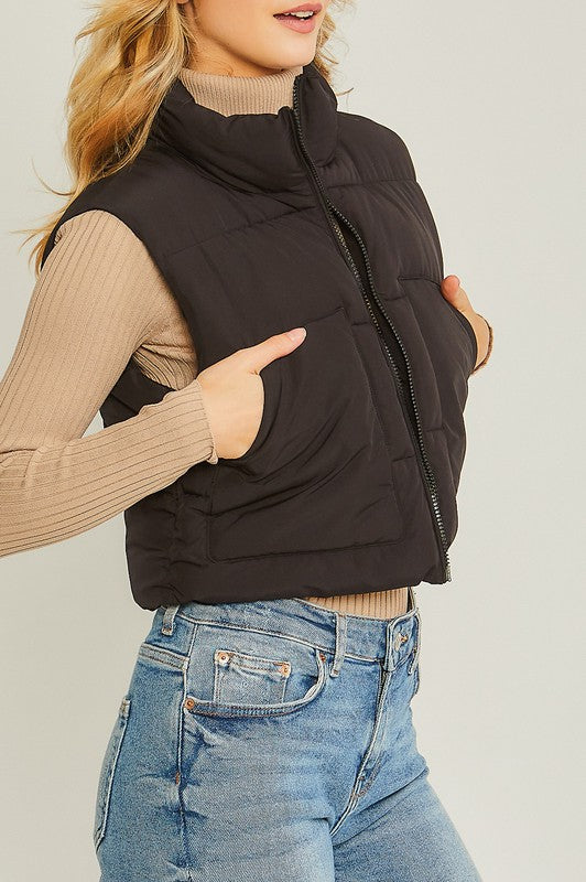 PUFFER CROPPED VEST