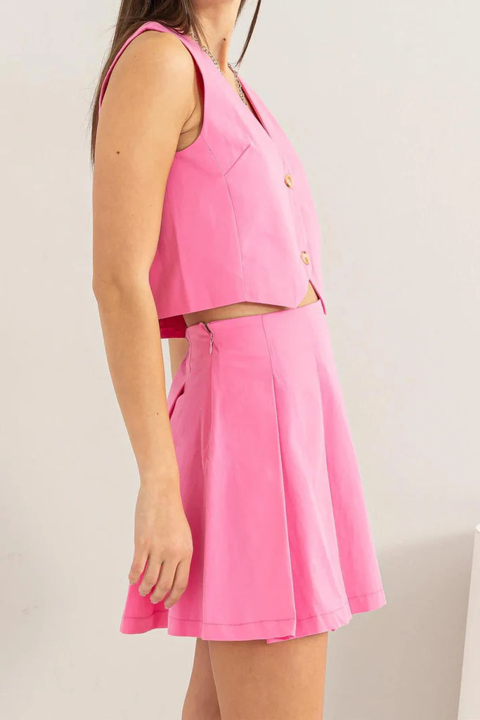 Vest and Pleated Skirt Set BoomyLA