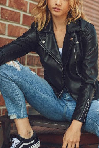 Beckii Faux Leather Jacket