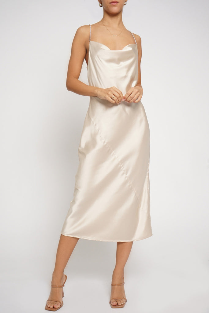 Jewel Strap Midi Dress